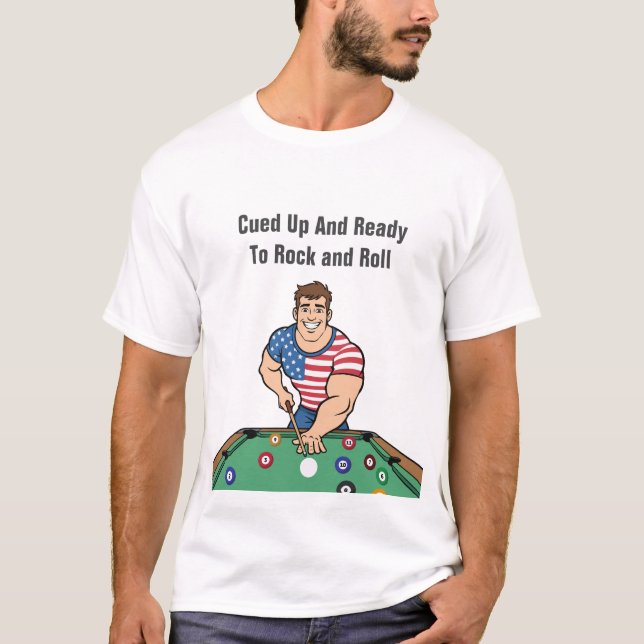 Billiards Theme Team League Tshirts (Framsida)