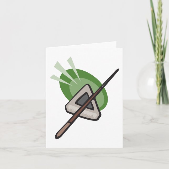 Billiards Triangle och Cue Stick Kort (Framsida)