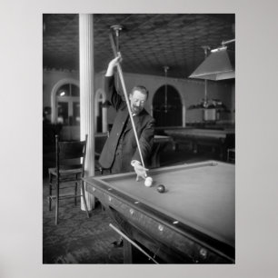 Billiards Trick Shot, tidigt 1900-talet Poster