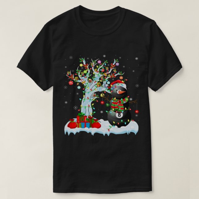 Billiards USA American Flagga Billiard Player Snoo T Shirt (Design framsida)