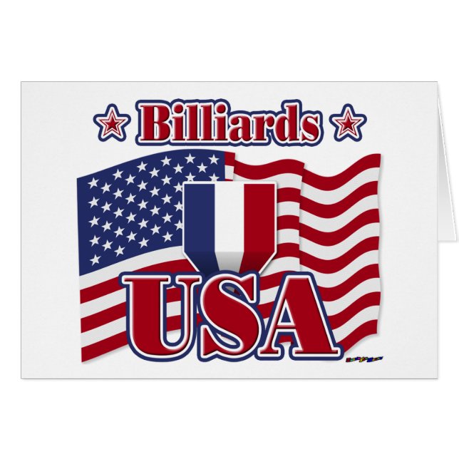 Billiards USA Hälsningskort (Framsidan Horizontal)