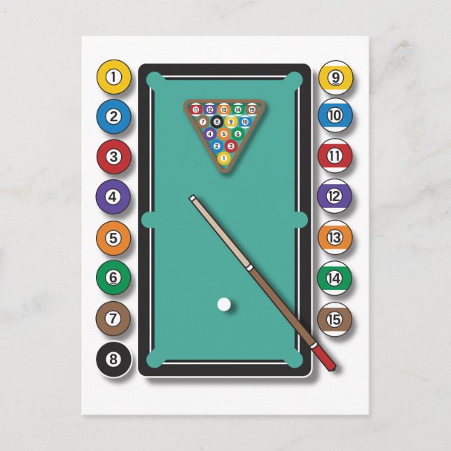 Billiards Vykort (Framsida)