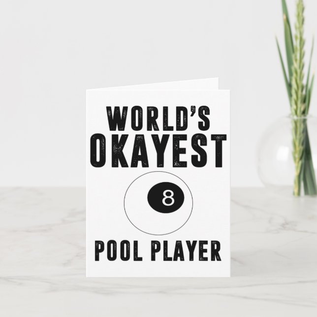 Billiards Worlds Okayest Bassäng Player 8 l Kort (Framsida)