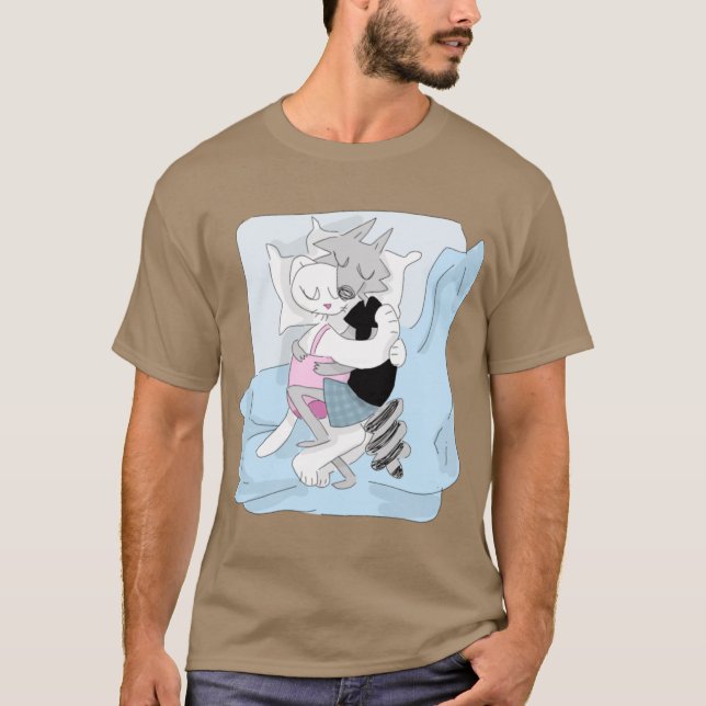 Billie and Mittens Snuggle boy vintage T Shirt (Framsida)