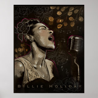 Billie Helgdag Jazz Singer Poster