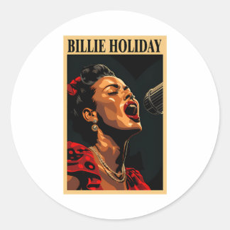 Billie Helgdag Runt Klistermärke
