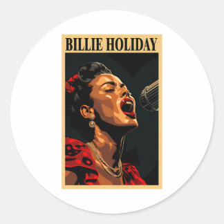 Billie Helgdag Runt Klistermärke