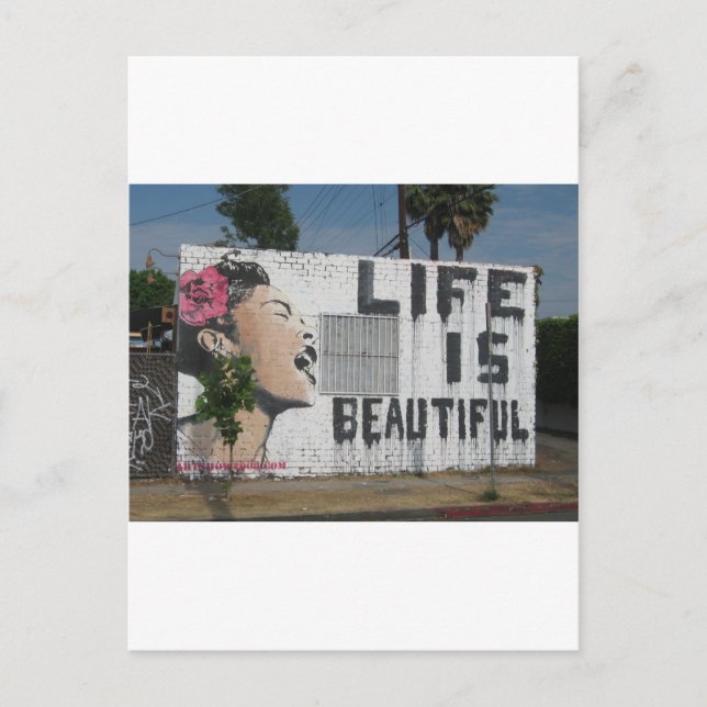 Billie Helgdag Street Art Vykort (Framsida)