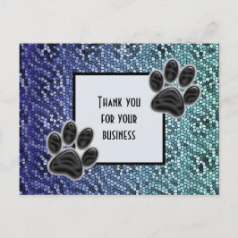 Billig Djurpaw Tack för din handel Vykort