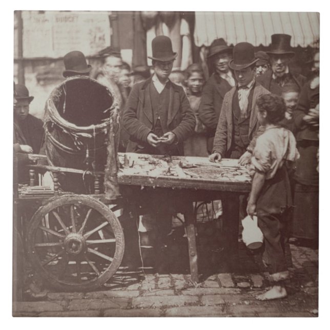 Billig fisk av St Giles, från 'gataliv i Lond Kakelplatta (Framsidan)