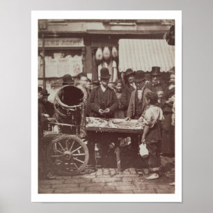 Billig fisk av St Giles, från 'gataliv i Lond Poster