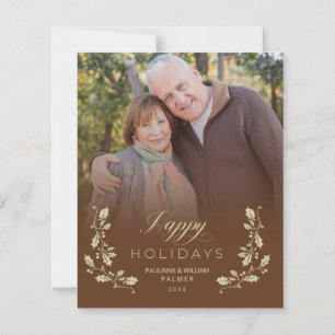 Billig jul Brun Whimsical Script Foto