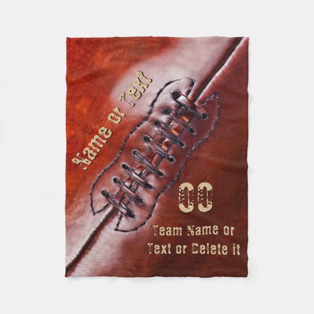 Billig personligfotbollfilt, text 3 fleecefilt (Framsidan)