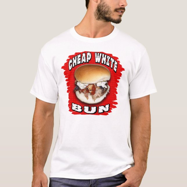 Billig vitbulle tee shirt (Framsida)