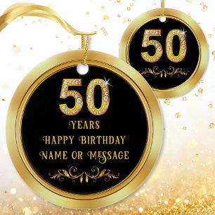 Billiga 50-årspresentidéer 50-årsdag julgransprydnad keramik