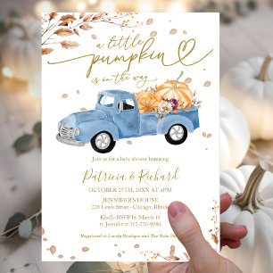 Billiga Baby Shower-inbjudningar med Liten Pumpa Flygblad