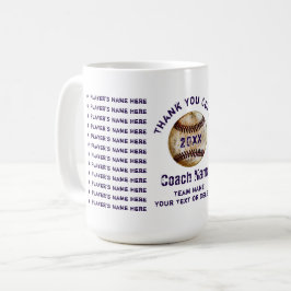 Billiga Baseball Coach-gåvor, Din Text, Dina Färge Kaffemugg