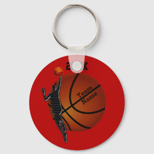 Billiga FÄRGER och TEXT för basketKeychains Nyckelring