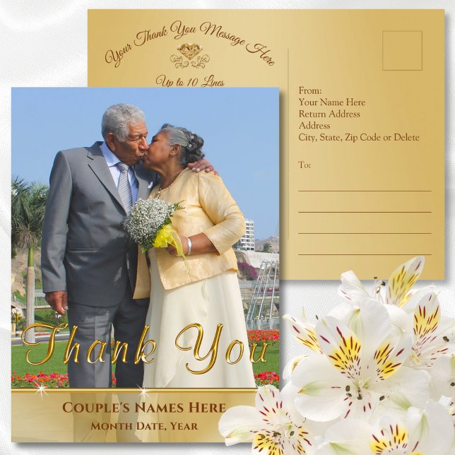 Billiga Foto Tack-kort, årsdag Vykort (Cheap photo thank you postcards for Anniversary, Wedding, Birthday or any occasion. Photo thank yous)