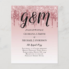 BILLIGASTE Rosa Guld Rosa Glitter Bröllop