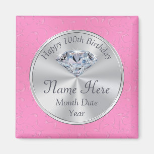 Billigt 100:e Födelsedagsfestens idéer, Diamond St Magnet