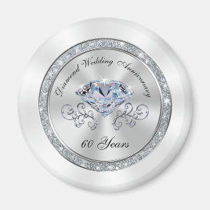 Billigt 60:e årsdagen av Bröllop-Party favors Magnet
