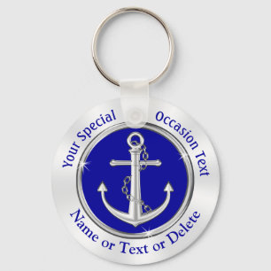 Billigt Anchor Party favors, Nautical Keychains Nyckelring