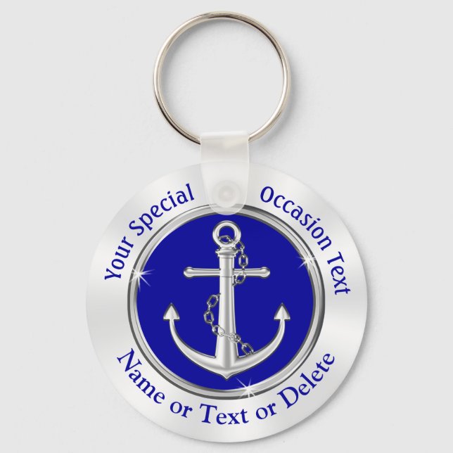 Billigt Anchor Party favors, Nautical Keychains Nyckelring (Framsida)