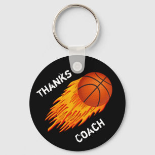 Billigt Anpassade Coach Gift Ideas Basketball Nyckelring