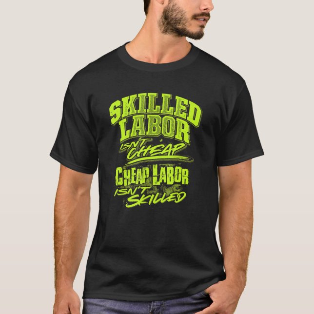 billigt är inte billigt arbete är inte kompetent t shirt (Framsida)
