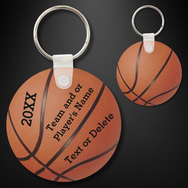 Billigt Basketboll - nyckelkedjor 3 textrutemallar Nyckelring (Basketball Party Favors. Cheap Basketball Team Gifts. End of Season Basketball Gifts, for players.)