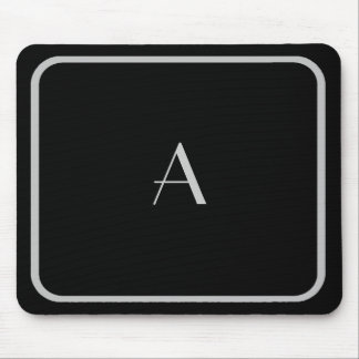 Billigt Black och Silver Monogram med Ram Musmatta
