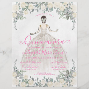Billigt Blommigt Ivory Shock rosa Princess Quincea Reklamblad