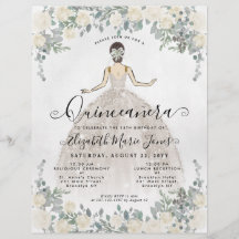 Billigt Blommigt Ivory White Glam Princess Quincea