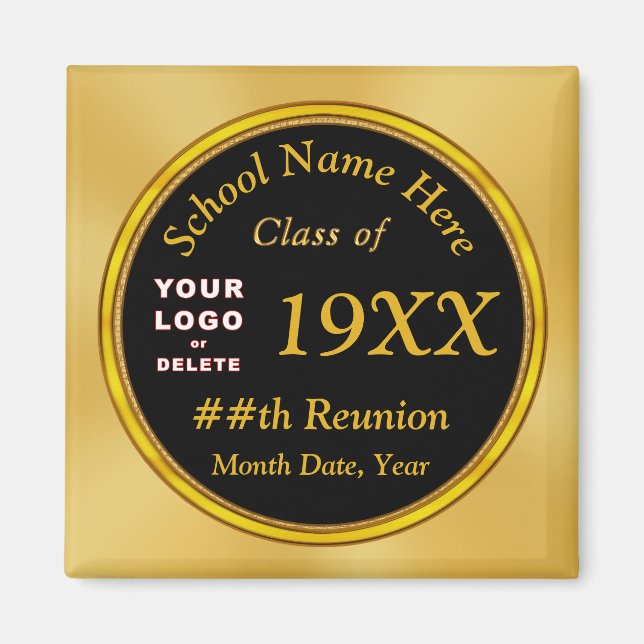 Billigt Class Reunion Gifts, Change Black and Guld Magnet (Framsidan)
