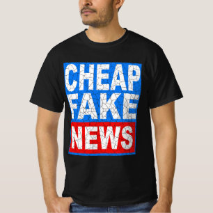 Billigt Fake News T-Shirt - Tee for Media Critics