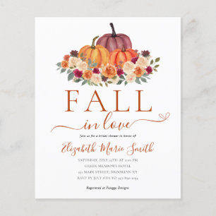 Billigt Fall in Kärlek Blommigt Pumpkin Möhippa Flygblad