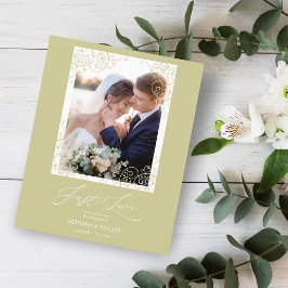 Billigt Flourish Guld Effect Ornament Photo Newlye