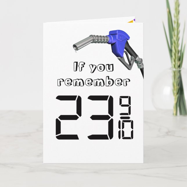 Billigt Gas Pris Birthday Humor Kort (Framsida)