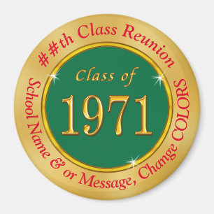 Billigt Grönt, Guld, Red, klass 1971 Favors Magnet