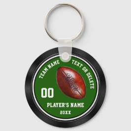 Billigt Grönt Personlig Football Gifts, Football Nyckelring