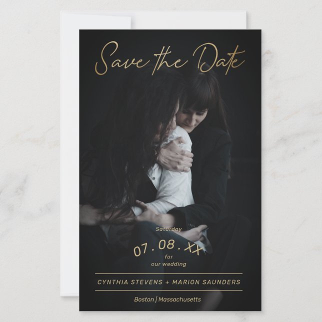 Billigt Guld-skript Foto par Lesbisk Gay Bröllop (Framsida)