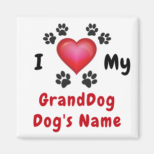 Billigt I Kärlek My GrandDog Magnet, Personlig Magnet