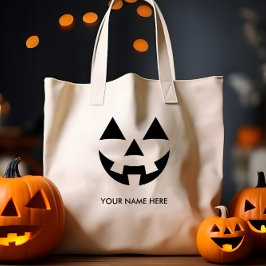 BILLIGT JACK O LANTERN PUMPKIN ANSIKTE ANPASSAT NA TYGKASSE
