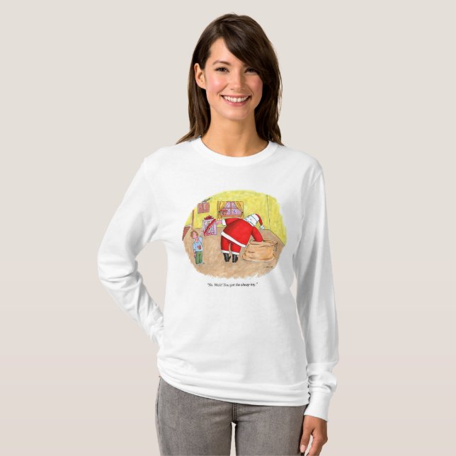Billigt Leksak Kvinnor vit långärmad T-shirt (Hel framsida)