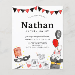 Billigt Magic Show Birthday Trollspö Flygblad