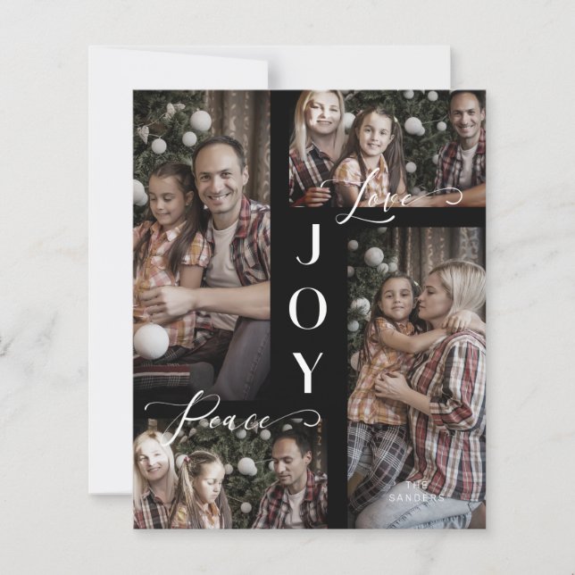 Billigt - minimalistiskt Modern 4 foton Samla jul (Framsida)