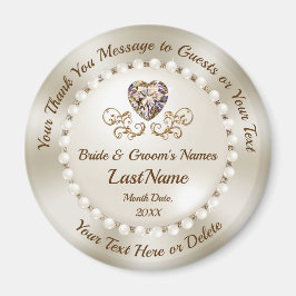 Billigt Personlig, Bröllop Tack Magnet. Magnet