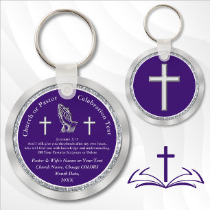 Billigt Personlig Church Anniury Souvenirs Nyckelring