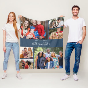 Billigt Photo Blanket Collage Multi Photo Collage Fleecefilt